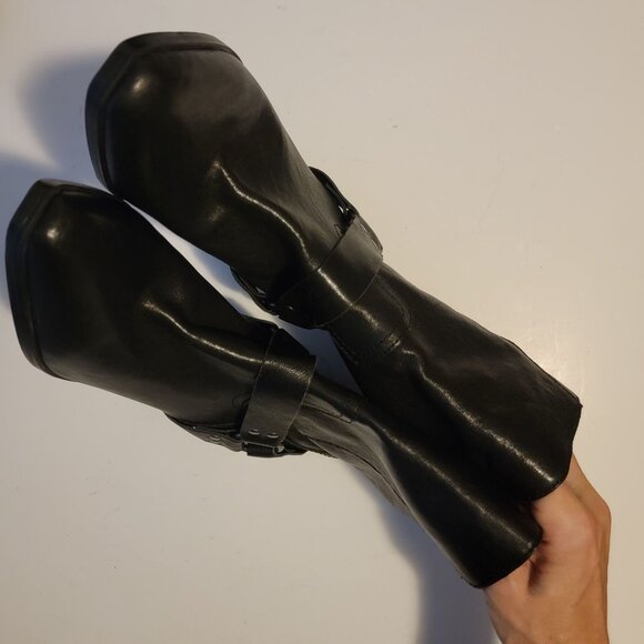 NEW Steve Madden Alessio Western Boots Womens 9.5 Bad Girl Biker Black Country - Picture 3 of 10